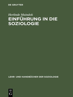 cover image of Einführung in die Soziologie